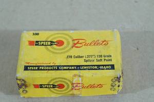 lot 149 image: 100 Speer .270 Cal .277 150 Gr Spitzer SP Bullets