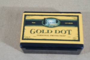 lot 155 image: 100 Speer Gold Dot 9mm .355 115 Gr HP Bullets