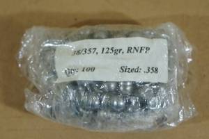 lot 158 image: 100 .38357 .358 125 Gr RN FP Cast Bullets