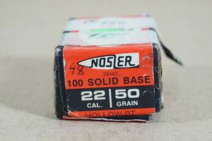 lot 164 image: 48 Nosler 22 Cal .224 50 Gr HP Bullets