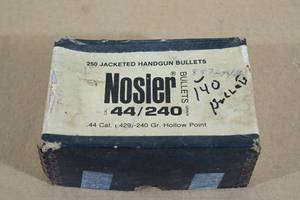 lot 177 image: 140 Nosler 44 Cal .429 240 Gr JHP Bullets