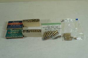 lot 186 image: Assorted Obsolete Caliber Empty Casings - 30-40, 32 Win, 40-65