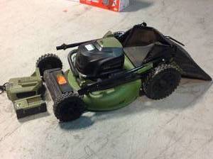 lot 2 image: Green Machine 62V Brushless 22 in. Electric Cordless Battery Self- Propelled Lawn Mower with 2 4.0 Ah Batteries and Charger Customer Returns See Pictures