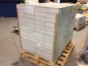 lot 9 image: Lot of 52 Boxes of Traffic Master of  Pearmont Oak Customer Returns See Pictures