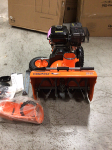 lot 34 image: YARDMAX 22 in. 2-Stage Gas Snow Blower Missing parts Customer Returns See Pictures