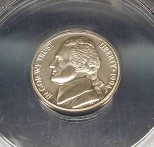 1994-P JEFFERSON NICKEL MS69 6 STEPS ANACS TOUGH COIN