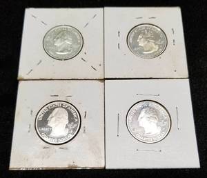 GROUP OF 4 MODERN US SILVER PROOF QUARTERS