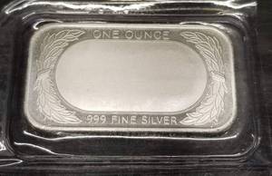 1 TROY OZ .999 FINE SILVER BAR US FLAG DESIGN SEALED