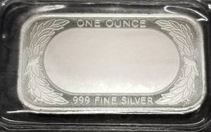 1 TROY OZ .999 FINE SILVER BAR US FLAG DESIGN SEALED