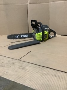 lot 11 image: RYOBI 14 in. 37cc 2-Cycle Gas Chainsaw. See Pictures