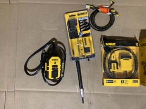 lot 18 image: DEWALT 20-Volt Cordless Compact Heat Gun (Tool-Only), 140-Watt Power Inverter, USB Chargers & Right Angle Attachment Set. See Pictures