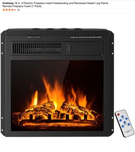 lot 20 image: Gymax 58 in. 2-Tier Fireplace TV Stand W 18 in. 1500W Electric Fireplace 65 in. Black. See Pictures