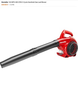 lot 34 image: Homelite 150 MPH 400 CFM 2-Cycle Handheld Gas Leaf Blower. See Pictures