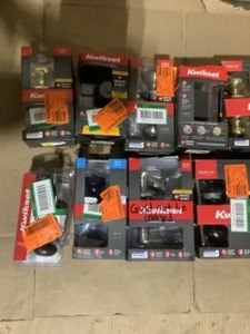 lot 42 image: Various Colors & Kinds of Kwikset Door Knobs & Deadbolts. See Pictures