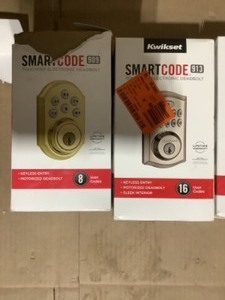 lot 43 image: Various Colors & Designs of Kwikset Smartcode 913 & 909 Electronic Deadbolts. Various Conditions. See Pictures