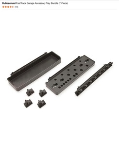 Rubbermaid FastTrack Garage Accessory Tray Bundle (7-Piece) & Garage Power Tool Holder Hooks. See Pictures