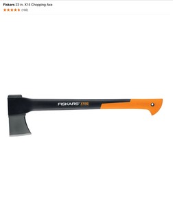 Fiskars 23 in. X15 Chopping Axe & Proxima 4lb Landscaping Axe with Fiberglass Handle. See Pictures