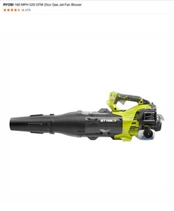 (2) RYOBI 160 MPH 520 CFM 25cc Gas Jet Fan Blowers. See Pictures