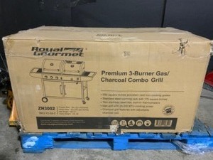 Royal Gourmet 3-Burner Propane Gas and Charcoal Combo Grill. See Pictures