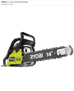RYOBI 14 in. 37cc 2-Cycle Gas Chainsaw. See Pictures