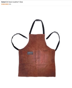 Outset Grill Apron (Leather1-Size), High Temp Large Gloves & Nexgrill 64 in. Premium Grill Cover. See Pictures