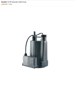Everbilt Utility Pumps, Transfer Pumps & Pool Cover Pump. Various Conditions. See Pictures