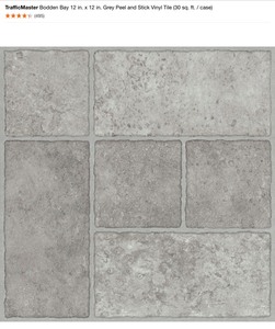 (11) Cases of TrafficMaster Bodden Bay 12 in. x 12 in. Grey Peel and Stick Vinyl Tile (30 sq. ft.  case). See PIctures