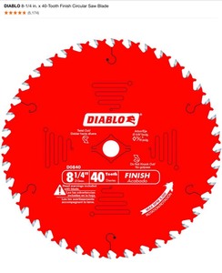 RIGID, DIABLO, Makita and AvantiPro Saw Blades. Various Styles & Sizes. See Pictures