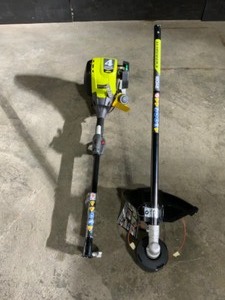 RYOBI 4-Cycle 30cc Attachment Capable Straight Shaft Gas Trimmer. See Pictures