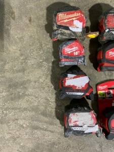 Different Sizes & Conditions of Milwaukee Tape Measures. See Pictures