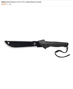Gerber Gator Machete Jr with 10.75 in. Blade (Sheath Included), Aircraft Cables & Torin 10-Tool Magnetic Organizer. See Pictures