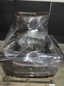 Noble House Gavin 39 in. Dark Brown Faux Leather Nailhead Trim 3 Position Recliner. See Pictures