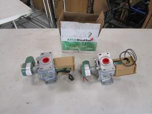 (3) Asco Red Hat Electric Blocking Valves
