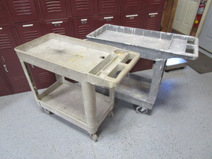 (2) Poly Shop Carts