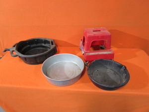 Oil Pans & Shop Stool