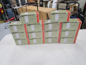 (14) RAB GL100 Vapor Proof Glass Globes