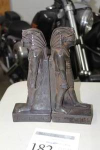 lot 182 image: Lot of (2) Egyptian Pharoah Book Ends