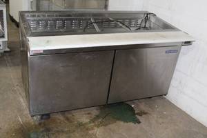 lot 162 image: Norpole NP2R-SWMT60 Mega Top Commercial NSF Stainless Steel SandwichSalad Prep Table