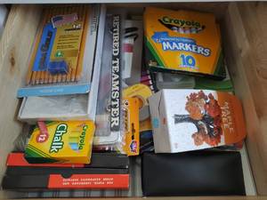 lot 58 image: Collection of Office Supplies, Stationary, Frames, and More