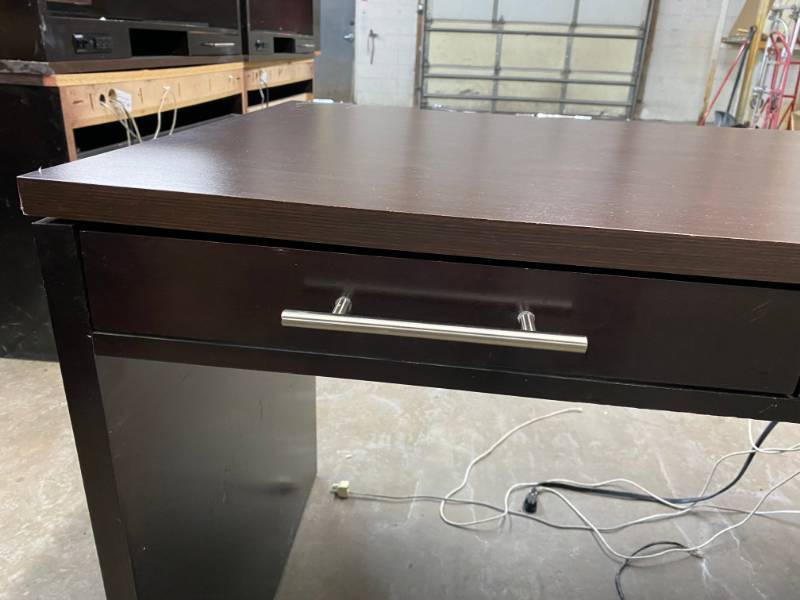 lot 794 image: Dark Wood Student or Office Desk - N