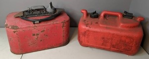 lot 55 image: Set of 2 Vintage Gas Cans - A