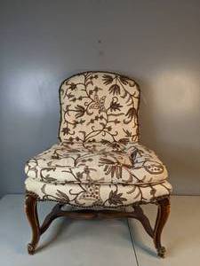 lot 38 image: Lovely Upholstered Armless Accent Chair - A
