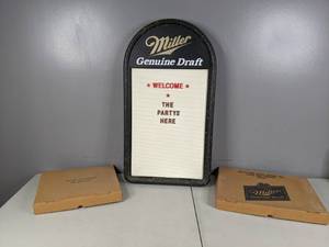 lot 18 image: Vintage Miller Genuine Draft Beer Message Board - A