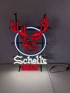 lot 8A image: Schells Beer Neon Sign - A