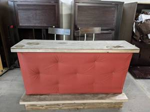 lot 73 image: Bar Island and (2) Barstool Chairs - A