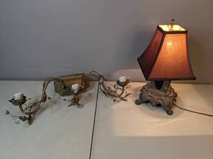lot 64 image: Wall Mounted Lamp and Desk Lamp - A