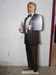 lot 69 image: Dos Equis The Most Interesting Man in the World Life Size Cardboard Cutout - A