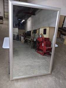 lot 138 image: Very Large, Metallic Framed Mirror - N