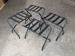lot 133 image: Lot of (4) Four Foldable Luggage Racks by Registry - N