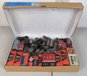 lot 202 image: Assorted Lot of Electron Tubes RCA, GE, Sheldon and More - A